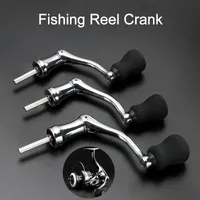 Baitcasting Reels Spinning Reel Handle Metal Fishing Crank Replacement Part With Plastic Rotatable Grip Knob