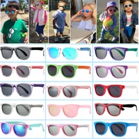 Barn solglasögon polariserade UV skydd flexibla gummi barn glasögon nyanser för pojkar flickor ålder 3-10 år gammal mjuka obrännbara ram tonåringar sport sunnies