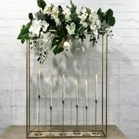 Decoration de la fête 13pcs) Tall Gold Metal Wedding Flower Affichage Stand Vases Longue for Stetable Centerpieces Yudao1739