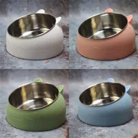 Ciotole per gatti per cani Ciotola di alimentazione dell'alimentatore in acciaio inox per petpuppy alimento per esterni per alimenti per animali domestici WMTODJ MYWJQQ 691 R2