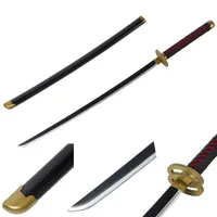 Cosplay Demon Slayer Anime Kılıç Katana 40 Inç Ahşap Bambu Bıçak Samuray Kılıçlar Shinazugawa Sanemi-2