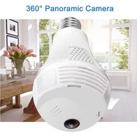 Kameras Panorama-Lampe Birnenlicht Wireless-IP-Kamera 960P LED-Mini 360 Grad Fisheye CCTV 3D WiFi 1.3mp