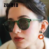 Occhiali da sole Zuidid Green Round Piccolo per le donne Fashion Brand Designer Retro Occhiali da sole Signore Classic Shopping UV400 Tonalità