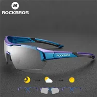 ROCKBROS Bicycle Glasses Pochromic Ultralight Outdoor Sports Sunglasses MTB Road Bike UV Protection Eyewear Cycling Equipment 220120