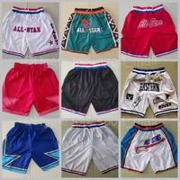Star All Team Basketball Just Shorts Don Sport Wear Pocket Cremallera Sweypants Man 2019-2020 1996 1997 2003 Año Red Blue Occidental Eastern Funcion