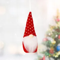 Rudolph ciondoli albero di Natale appeso peluche in peluche bambole a maglia verde Gary rosa rosso partito ornamenti decorazione della stanza Capodanno 2 7HB Q2