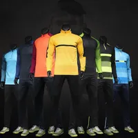 Adult / Child Soccer Jerserys Set Set di cucito Survement Kit di calcio Futbol Giacche da corsa Uomo Sport Training Trainsuit Uniformi Suit