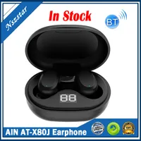 Ain AINT-X80J AIHUA Smart Ohrhörer Anruf Rauschunterdrückung Bluetooth Headset mit Ladebox Unterstützt Berührungsoperation Automatische Verbindung InA52