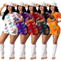 Mulheres Designers Roupas 2021 Casual Moda Buraco Imprimir Mini Club Dress Fashions Skirt Mulher Vestidos Modelos