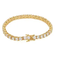 Hip Hop Klassische Armband Männer und Damen Tenniskette Eingelegt mit Diamanten Glänzenden Moissanit Diamant in kleinen Tennis-Armbändern
