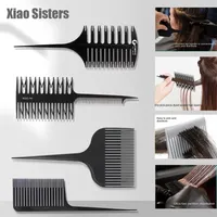 4Pcs Set Professional Highlight comb set Resistant Anti Static Coloring Dying Salon Hairdresser Barber Accessories Styling Tool 220222