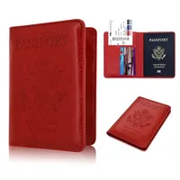 Portafoglio del portafoglio del portafoglio della custodia del passaporto del passaporto della cuoio del blocco RFID Copertura saldamente