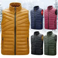 Mens Jacket Mouwloze Vest Winter Fashion Casual Slanke Jassen Merk Kleding Katoen Gevoerde Mannen Vesten Big Size 2021