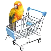Diğer Kuş Malzemeleri Yaratıcı Papağan Mini Alışveriş Sepeti Çocuk Handcart Simülasyon Süpermarket Hamster Aksesuarları Küçük Pet