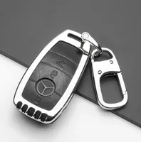 Car Case Case Серебряная кожаная крышка подходит для Benz A180 C260 E300 GLC AMG S350 G500