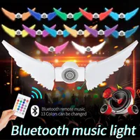 Strips Bluetooth Music Player LED LIGHT 1300WLED 50W RGB + W Bulbo de ala de ángel plegable inteligente inalámbrico con control remoto 1219
