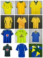 Brasil Camisa de Futebol 2002 2004 2006 2010 Retro Jerseys Vintage Maillot Clássico Camisa de Futebol # 9 Ronaldo # 10 Rivaldo # 11 Ronaldinho 1957 1988 1994 1998 2000