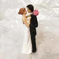 Wedding Cake Toppers Bride & Groom Decoration Couples Tender Embrace