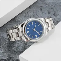 2022 NEW 36mm Polished Automatic Men Watch Oyster Bracelet NH35A MIYOTA 8215 PT5000 Movement Sapphire Crystal Green Luminous Diala24