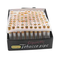78MM Cigarette Shape Design Dry Herb cigarettes Accessories Mini Smoking Pipe With Sharp Teeth Zinc Alloy Mini Pipe295Q