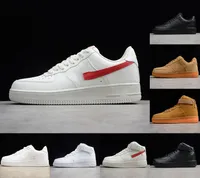 Wholesale 2022 New Designer Outdoor FORCES Men Low Skateboard Shoes airs Discount One 1 07 Knit Euro High Women All White Black Wheat Sports Running Trainer Sneakers