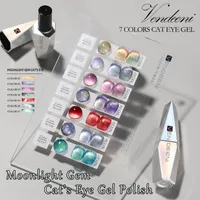 Nail Gel Vendeeni 7 Colors/Set Moonlight Gem Cat Eye Polish Magnetic UV LED Varnish Effect Cat&#039;s Lacquer