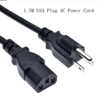 Cable de extensión de plomo de la fuente de alimentación 1.2m 1.5m Cordón 3 PRONG 3PIN 2PIN USA EE. UU. Enchufe para American