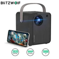 Blitzwolf BW-VP7 Mini mit Lautsprecher 5000Lux drahtloser Bildschirmspiegelung Tragbarer WiFi-Freizeitprojektor für Smartphone