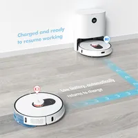 스마트 먼지 컬렉션과 함께 Roidmi 이브 플러스 로봇 진공 청소기 MI 홈 앱 제어 Google Assistant Alexa Eu Stock