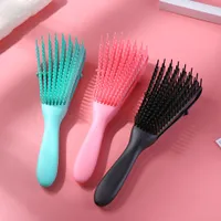 Kadın saç derisi masaj tarak pati saç fırçası ıslak kıvırcık fırça DIY salon kuaförlük şekillendirme araçları