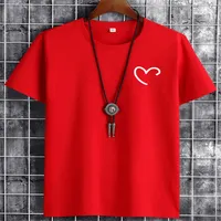 Diseñador para hombre Hip Hop camisetas amor corazón impreso Polos de moda suave transpirable verano camiseta camiseta tapa manga corta hombres camisetas tops más tamaño 5xl 6xl