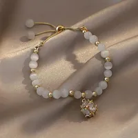 In rilievo, fili 2021 avanzato semplici opali di fascino braccialetti coreani moda gioielli geometrici zircone ciondolo zircone accessori braccialetto per donna