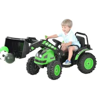 De VS Stock Toy Bouwvoertuig voor Kinderen Bulldozer Peuter Rit op Speelgoed Digger Lepel Trekkoken Bewegend Speelwagen Auto Speelgoed met Voorlader A34