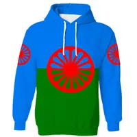 Herren Hoodies Sweatshirts Hoodie Rom Gypsy Flagge der Romani People Sweatshirt Drucken PO logo Kleidung anpassbar