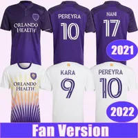 2021 2022 Orlando City SC Kara Pereyra Mens Soccer Jerseys Ruan Jansson Pato F. Torres Perea Startseite White Football Shirt