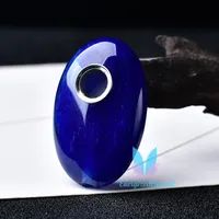 Cuarzo infundido azul curativo Crystal Reiki Huevo Viaje portátil de fumar tubo de cristal