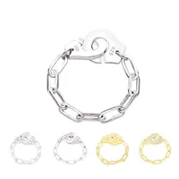 Klaster pierścienie MoonMory Moda 925 Sterling Silver Ringcuff Ring White Paper Clack Chain Menoty Prezent Dla Kobiet i Mężczyzn Biżuteria Randki 220308