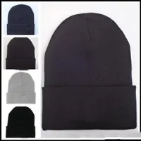 Broderi beanie sport vinter akryl stickad huvud öra varmare hattar för vuxna kvinnors mens skalle sport cool snow cap försäljning