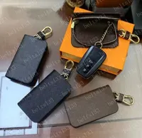 2022 Key Buckle Bag Lovers Car Keychain Handgjorda Läder Nyckelringar Mode Brun Man Kvinna Purväskor Väskor Hängsmycke Tillbehör # LQB01