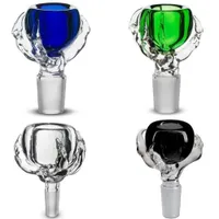 Senaste design för glas Bong 4 färger Dragon Claw tjock manlig glasskålfog 14mm 18mm, slumpmässig färg