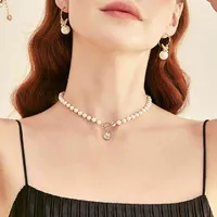 2021 New Baroque Necklace female clavicle chain niche dign first jewelry light luxury simple Choker