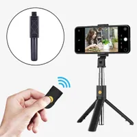 Selfie Stick Tripod K07 S03 K10 Ayrılabilir Kablosuz Bluetooth Uzaktan Monopod Katlanabilir Ayarlanabilir Tutucu Gerilebilir Hafif Selfies Sticks