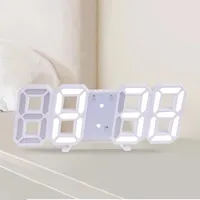 Ashowler 3D Grote LED Digitale Wandklok Datum Tijd Celsius Nightlight Display Table Desktop Clocks Alarm vanuit de woonkamer