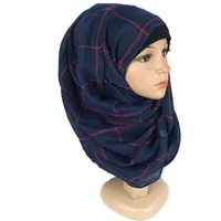 Schals Baumwolle Plaid Turbanen Kopftücher Tücher Single Farbe Lange Kopfabdeckungen Fabrik Direkte Hijab Frauen Schal Headscarf