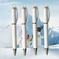 Witte Sublimatie Gel Pen 0.5mm Plastic Balpen Pennen Warmteoverdracht Coating Automatische Potlood Schoolbenodigdheden