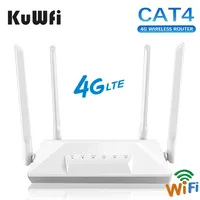 4G LTE Router Desbloqueado CAT4 CPE Sem Fio CPE Móvel RJ45 LAN Modem com Slot de Cartão SIM 150Mbps 4 Antena Externa 210607