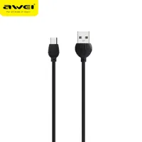 AWEI CL-61 CL-62 2.5A Type-C USB Data Cable 60W 3A Power Dostawa Nylon Pleciony Szybkie ładowanie do telefonu komórkowego dla Huawei Samsung LG z detalicznym pudełkiem