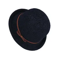 KF-Cotton و Linen Fisherman Hat Cap Cap Solid Class Captal Captal Women Sun Wide Brim Hats