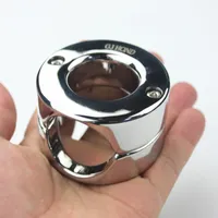 6 SIZES Cockrings Stainless Steel Groove Design Scrotum Ball