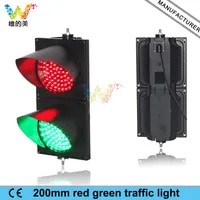 Super Thin 200 Mm PC Housing Red Green Car Traffic Signal Light